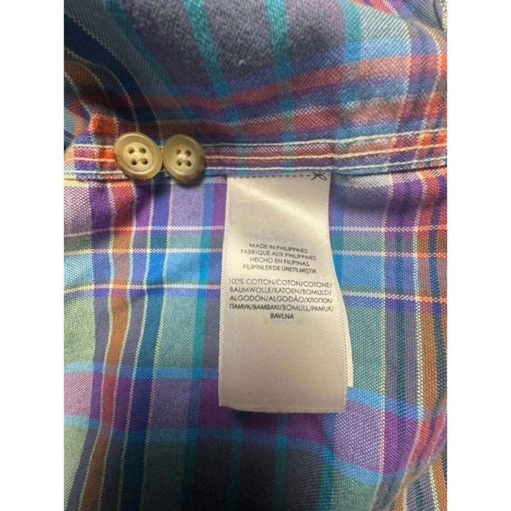 Polo Ralph Lauren Shirt Mens 2XB Multi Color Plaid Long Sleeve Cotton Big & Tall
